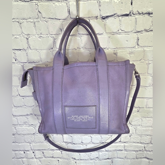 Marc Jacobs Medium The Tote Bag In Purple And Leather - Picture 2 of 16